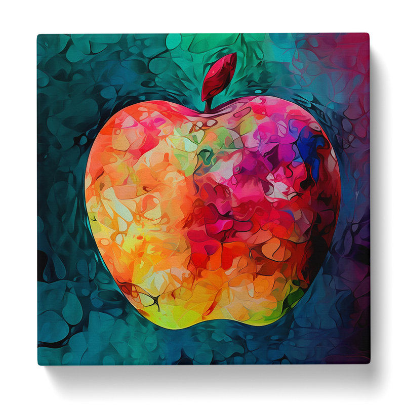 Apple Abstract - Wrapped Canvas - Framed Print, 50cm H x 50cm W x 3cm D