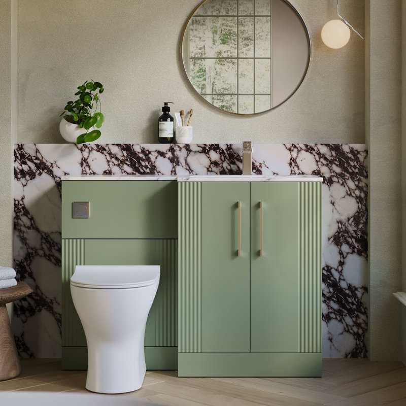 Deco 1105 mm Bathroom Vanity, Satin Green