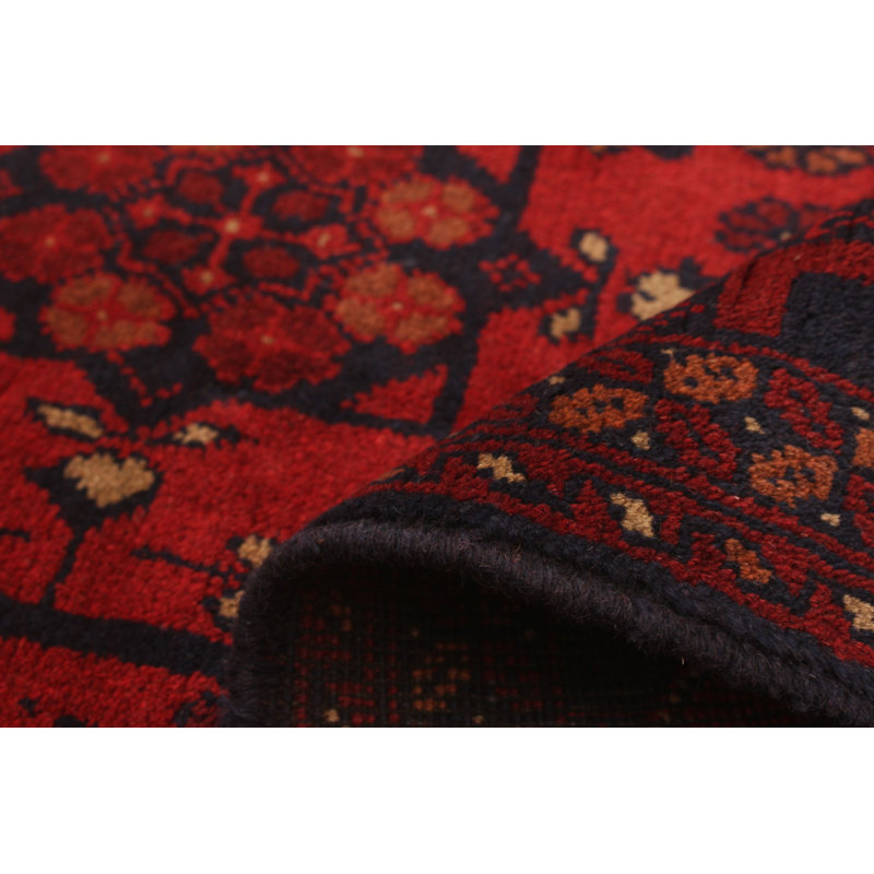 Tapis décoratif en laine noué à la main de conception unique 4 pi 11 po x 6 pi 5 po Devonda New Age
