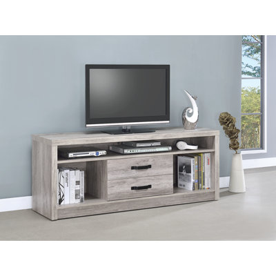 Antin 2-drawer Engineered Wood 59-inch TV Stand Grey Driftwood