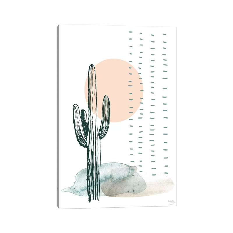 Desert Cactus - Print on Canvas, Wrapped Canvas, 66.04cm H x 45.72cm W x 1.91cm D