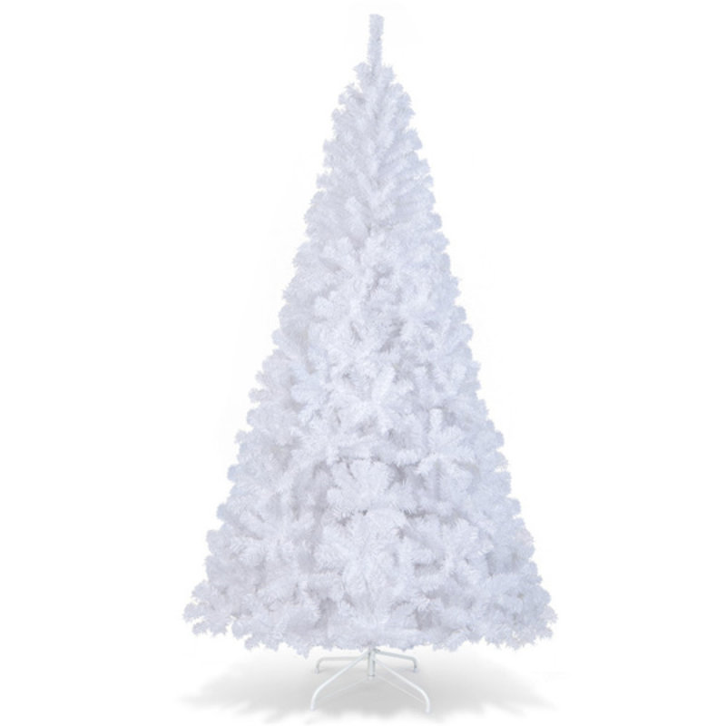 Arbre de Noël artificiel blanc pour la décoration intérieure, H 8 pi