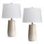 Ensemble de 2 lampes de table en céramique à 3 voies