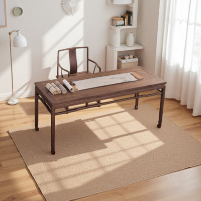 Oak modern rectangular solid wood desk