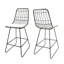 Tabouret de comptoir géométrique moderne avec coussins résistants à l'eau et structure en fer durable