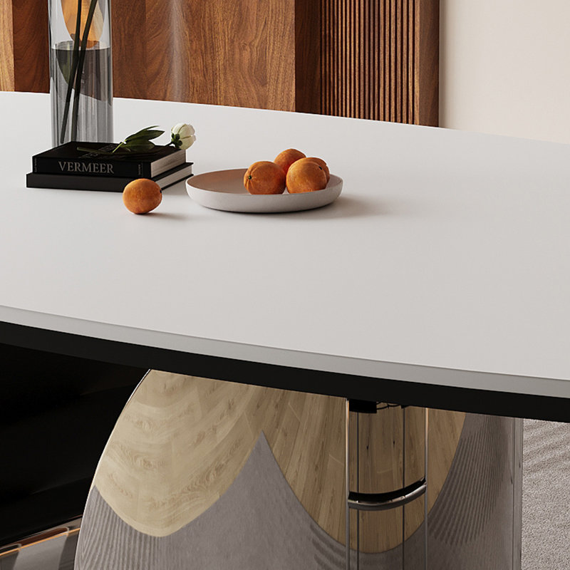 Table de salle à manger sophistiquée et minimaliste, H 29,53 po x L 62,99 po x l 31,5 po