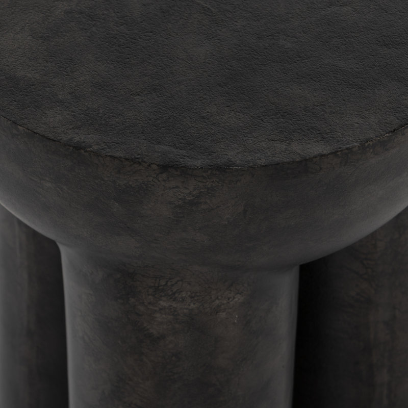 Sante End Table, Raw Black