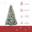 Sapin de Noël artificiel enneigé 6 pi avec des branches réalistes, 61 pommes de pin et 800 pointes
