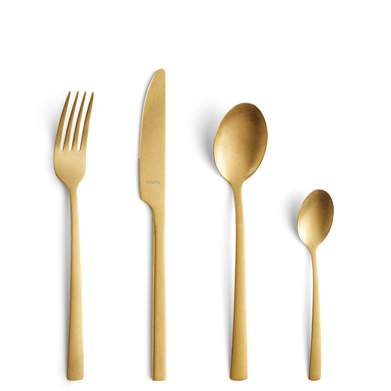 Amefa PVD 18/0 MANILLE Cutlery Set 16 Piece for 4 People Gold