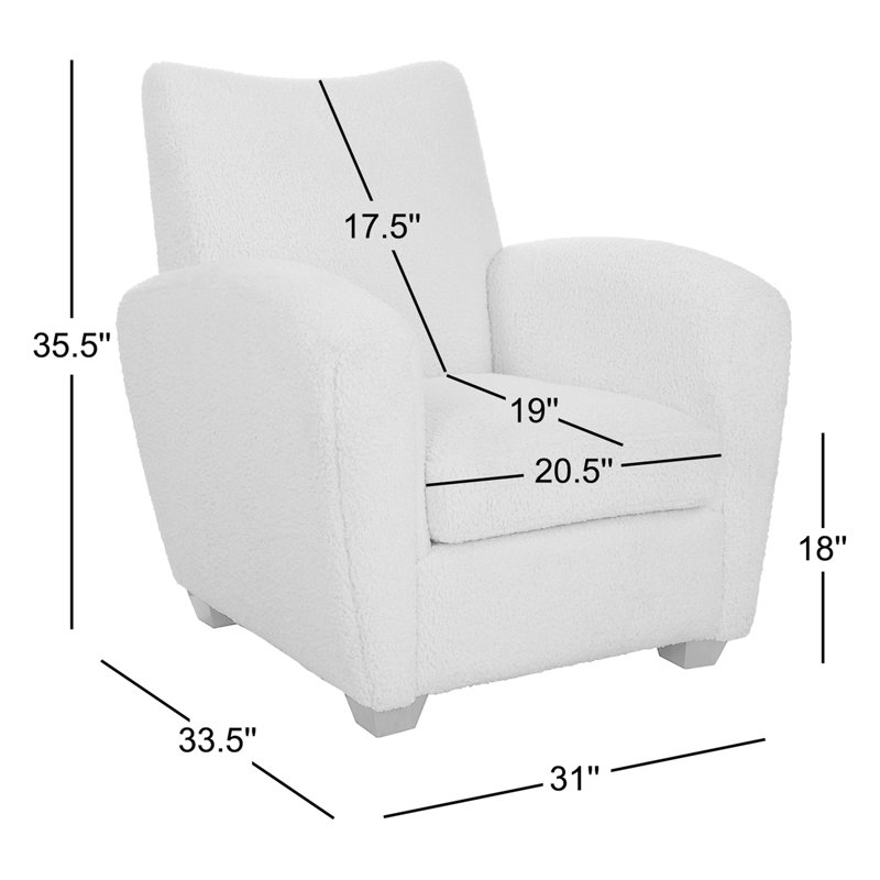 Gloriette Accent Chair, Natural, White Polyester