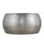 Table basse ronde 32 pouces, style campagne moderne, aluminium martelé à la main, finition argentée