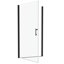 Porte de douche pivotante noire matte - verre trempé de 1/4 po, réglable de 1 3/8 po, stable et étanche, installation facile avec fonction de fuite supérieure