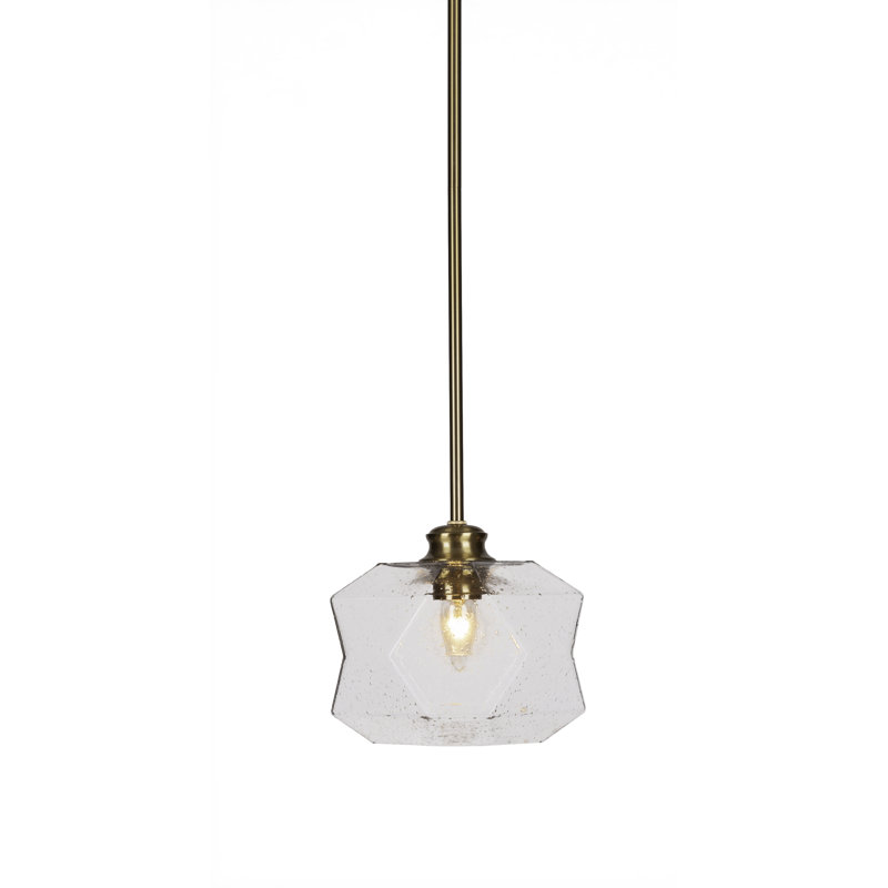 Luminaire suspendu 1 tige Rocklin, Laiton New Age, À bulles