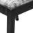 7-pc dining table set consists of a wooden table with tabletop and 6 stackable chairs with White and Gray Pattern Polyester Fabric - Wire-brushed Black-774839026-774839025
