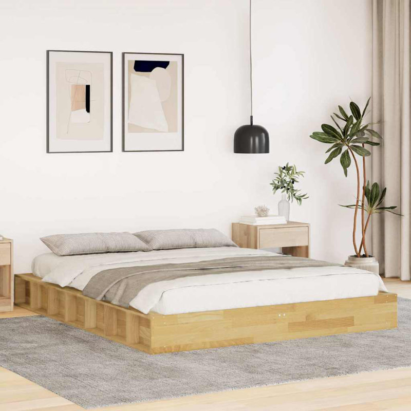 Solid Wood Bed, Double (4'6)