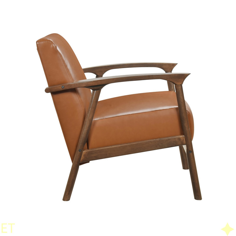Chaise d'appoint rembourrée en similicuir 1 pièce