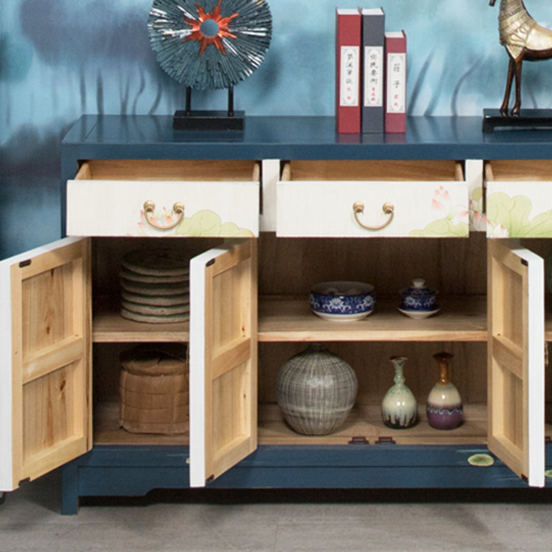 New Chinese Painted Cabinet Shoe Cabinet 12 Pair Solid Wood Shoe Storage Cabinet