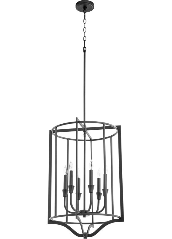 Lustre géométrique à 6 lumières Analiegh, Noir