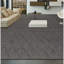 Wool Geometric Area Rug in Gray