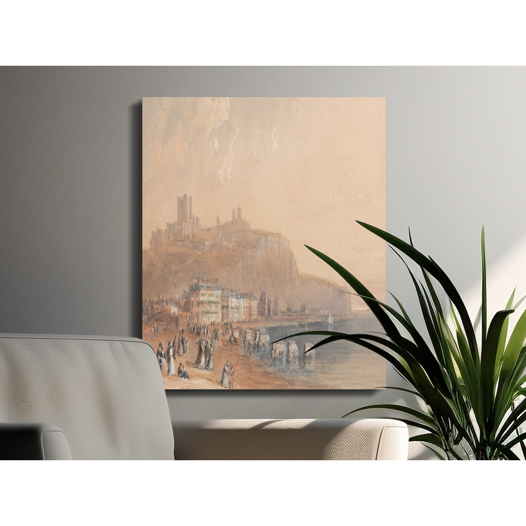 Coastal Scene Canvas Wall Art, Historic Castle Landscape Print, Gallery Wrapped Canvas, Ready to Hang, Archival Quality, Home Decor