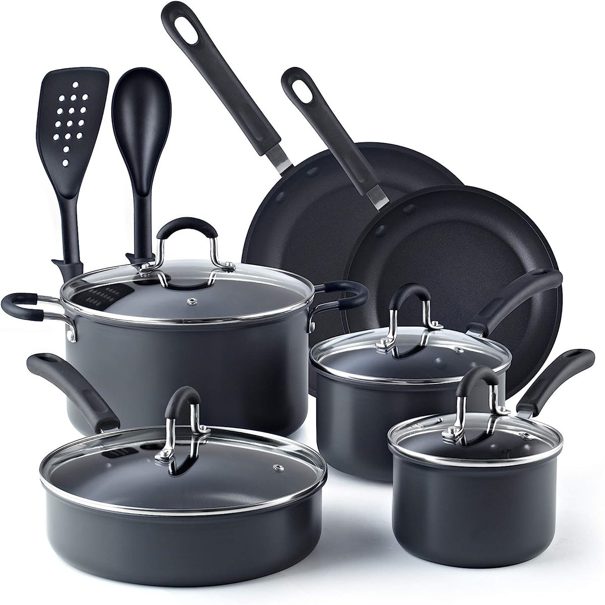 Yoleny 12 Piece Nonstick Cookware Sets, Pots and Pans Set with