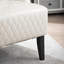 Fauteuil d'appoint à dossier haut d'inspiration rétro avec similicuir confortable et pieds en bois massif-1499339829