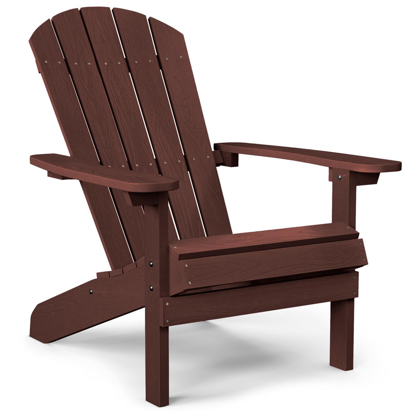 Plastic Patio Adirondack Chair, Coffee