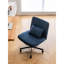 Fauteuil de bureau carré bleu revêtu de lin, réglable en hauteur, pivotant à 360 ° et inclinable, avec rembourrage en mousse à mémoire de forme-1519085855-1519085281