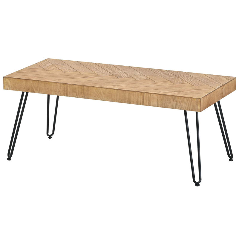 Modern Coffee Table, 43.3" L x 19.6" W x 2.7" D