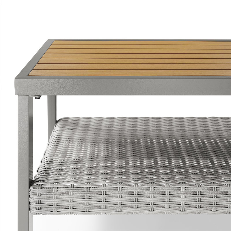 Cace Rectangular Metal Outdoor Coffee Table , 37.8'' in. W 21.7'' in. D