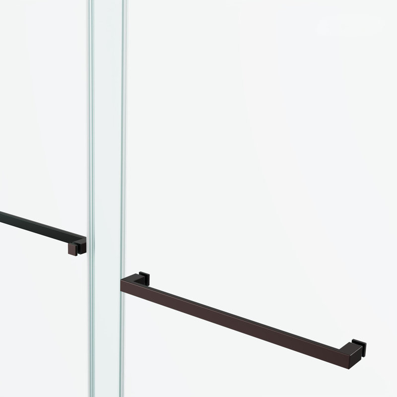 Porte de douche coulissante double l 60 po x H 72 po, Bronze frotté à l'huile