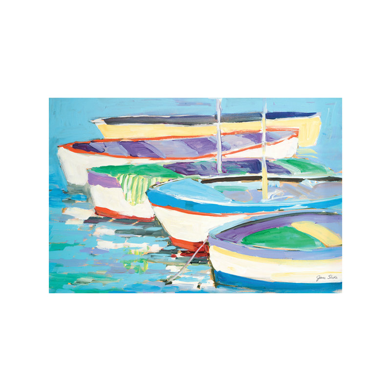Row Your Boats by Jane Slivka - Wrapped Canvas Painting, 66.04 cm H x 45.72 cm W x 1.91 cm D