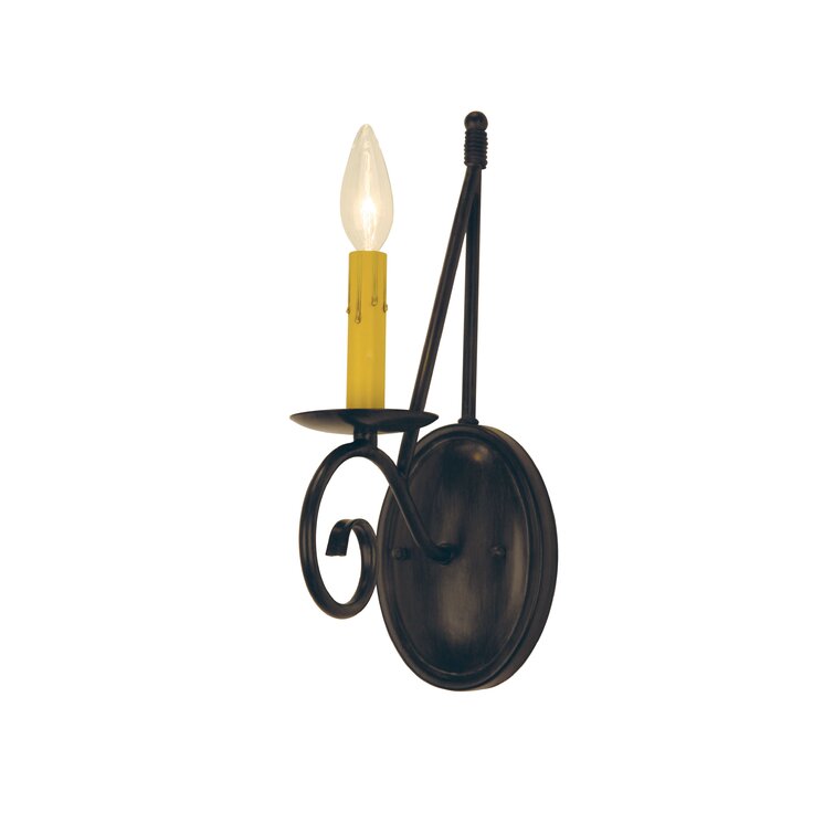 Canora Grey Aldredge Steel Candle Wall Light 