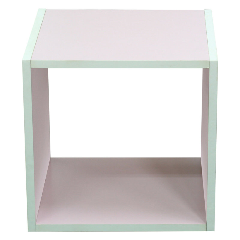 Tribble 35cm H x 35cm W Wood Cube Bookcase, Pink