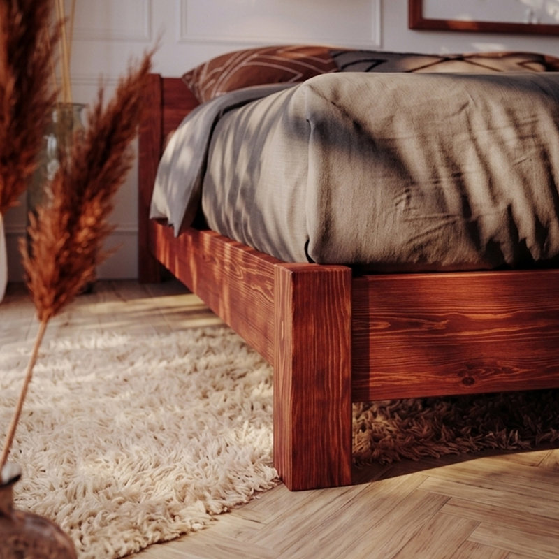 Hardiman Bed Frame, Twin, Red Wood