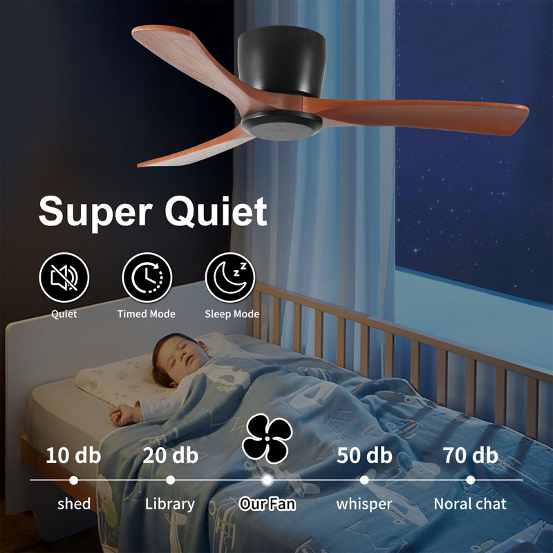 Ventilateur de plafond 42 pouces sans lumière avec télécommande