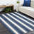 Viceme Striped Flatweave Area Rug in Blue-55161775