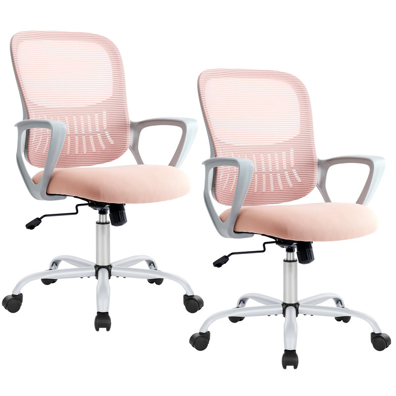Office Ergonomic Task Chair(set Of 2), Pink