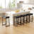 Faux Leather Wide Cushion Bar Stool With Metal Frame-1795799737-1795799740