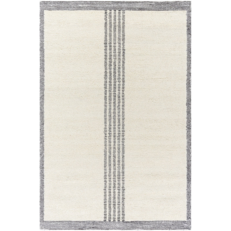 Tinnley Hand Tufted Wool Striped Indoor Rug, Rectangle 8' x 10'