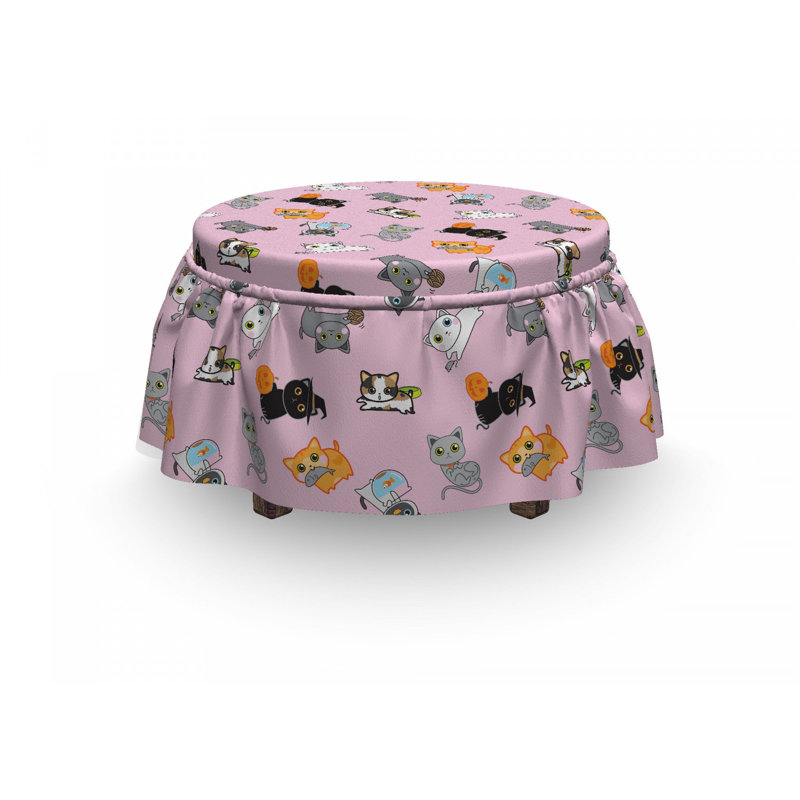 Housse pour repose-pieds baby chatons