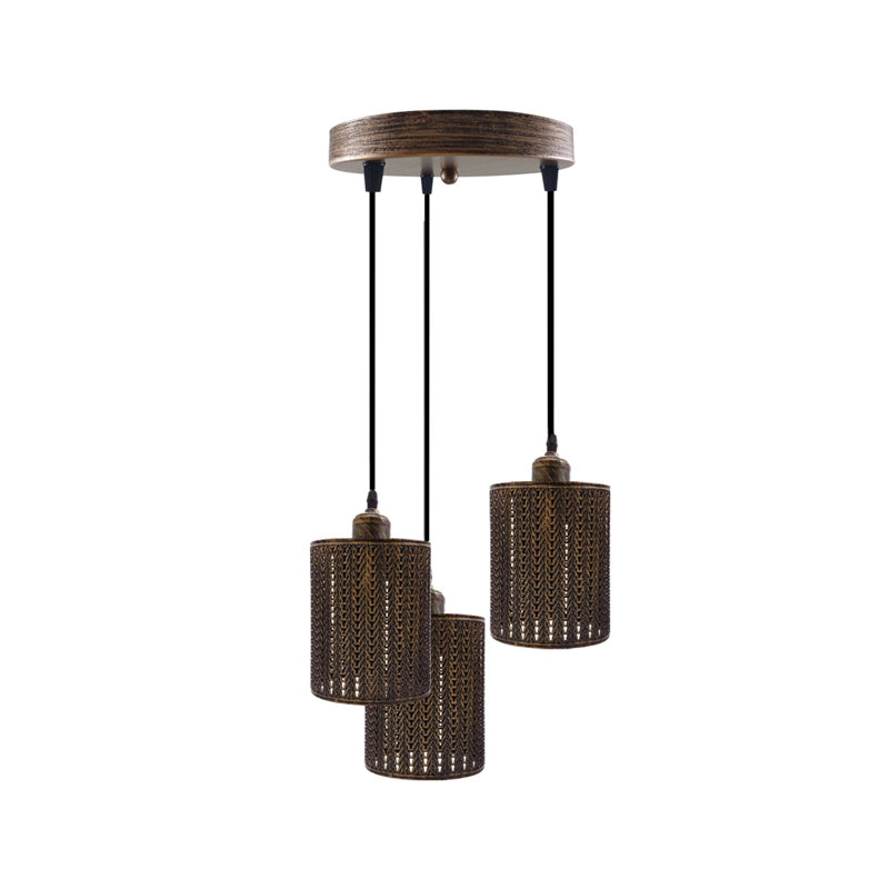 Jamille 3 - Light Cluster Pendant, Brushed Copper