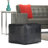 Bowen 18"W Handcrafted Genuine Leather Boho Square Pouf with Polystyrene Filling-2064803315-2064803312