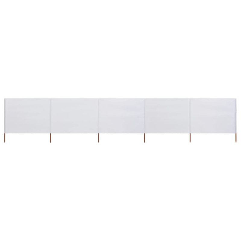 Braud Wood Folding Room Divider, 110cm H x 600cm W, Sand White