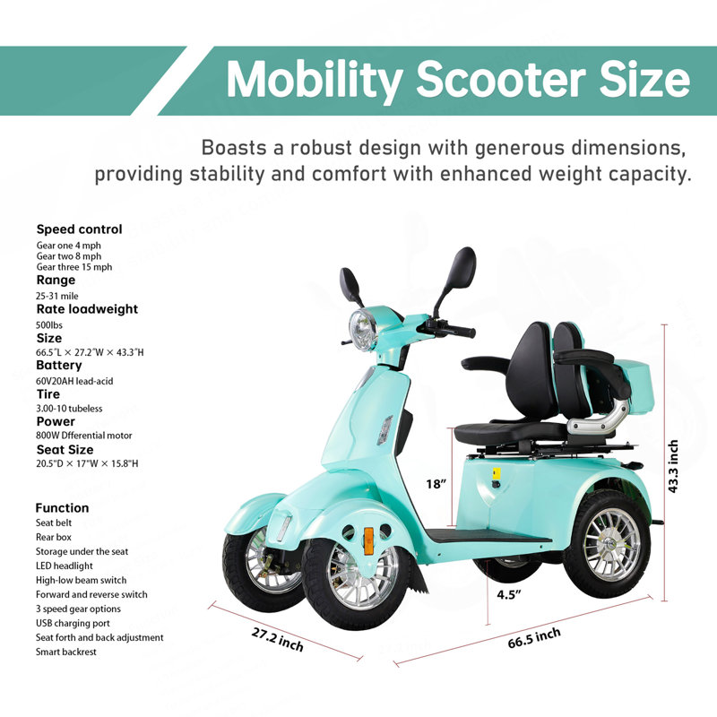 Scooters pour personnes à mobilité réduite 800W