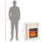 27" Electric Fireplace Heater with Mantel, Remote Control-104234753