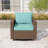 Dynasia PE Rattan Swivel Rocking Outdoor Chair with Cushions-1239096454