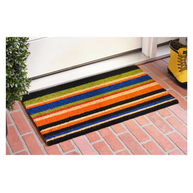 Alyse Non-Slip Striped Outdoor Doormat
