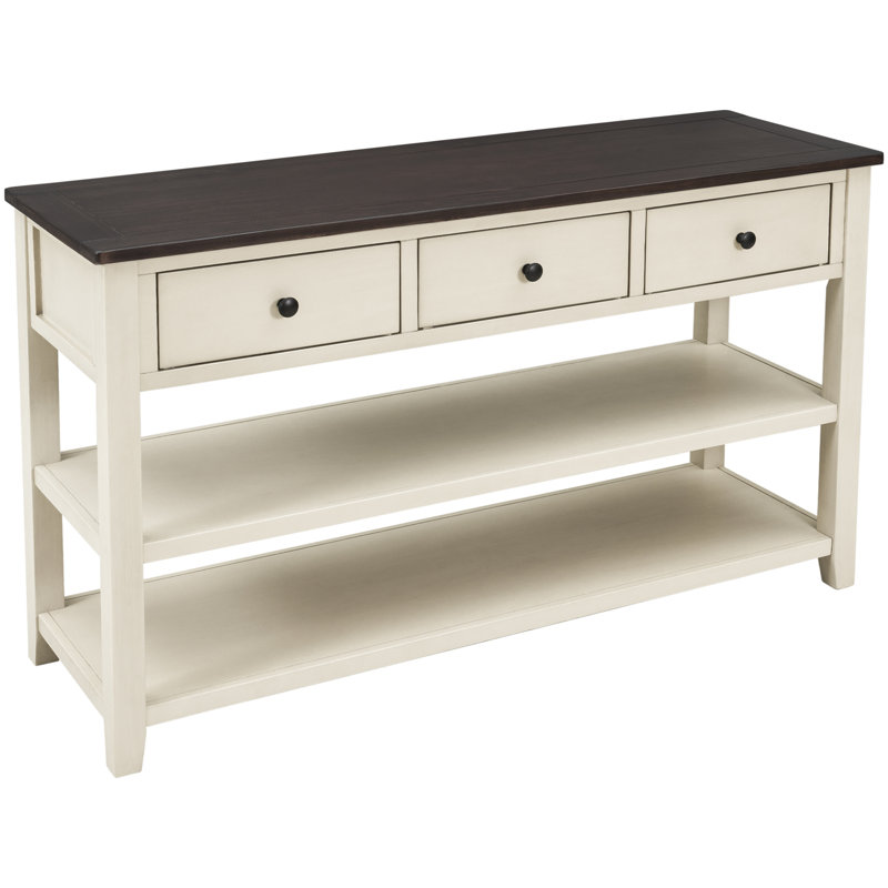 Console Cabras, Espresso incorrect, H 30 po x l 50 po x P 16 po, Beige