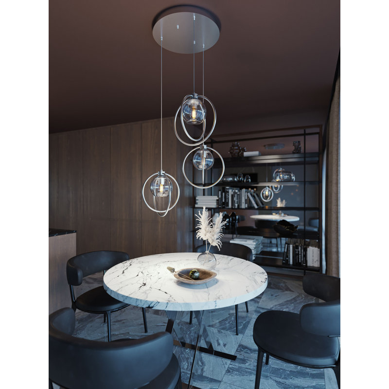 Lashaune 3 - Light Cluster Pendant, Black